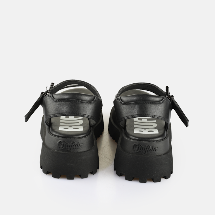 【関税送料込】Buffalo Jojo Platform Sandals vegan サンダル Buffalo London Jojo Women's Sandals Black BUF1652022-BLACK