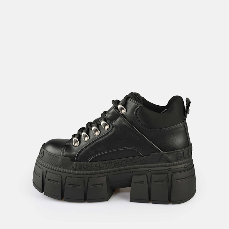 Buffalo Gospher Clog 厚底 ブラック Buy Buffalo Gospher Clog Snd in black in the BUFFALO® Shop