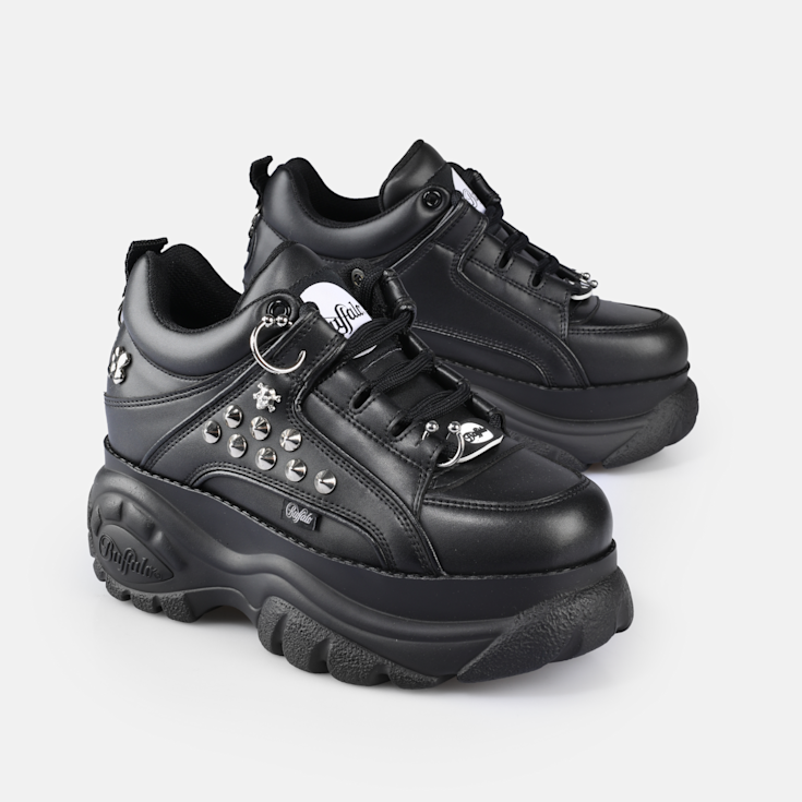レア　Buffalo London ブラック Amazon.com | Buffalo London Women's Low-Top Sneakers, Black