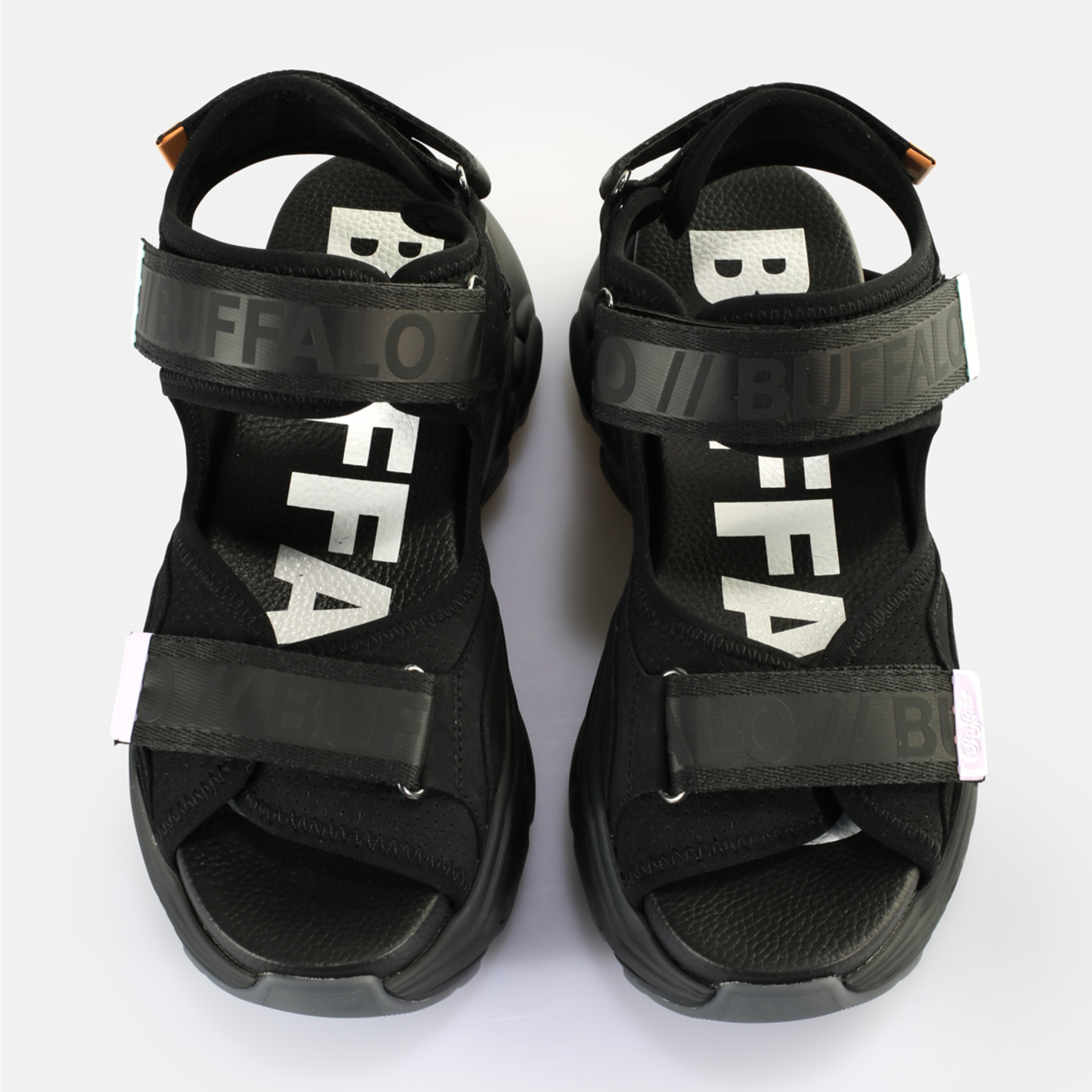 Buy Buffalo Binary 0 Sandales à plateforme véganes, noir in
