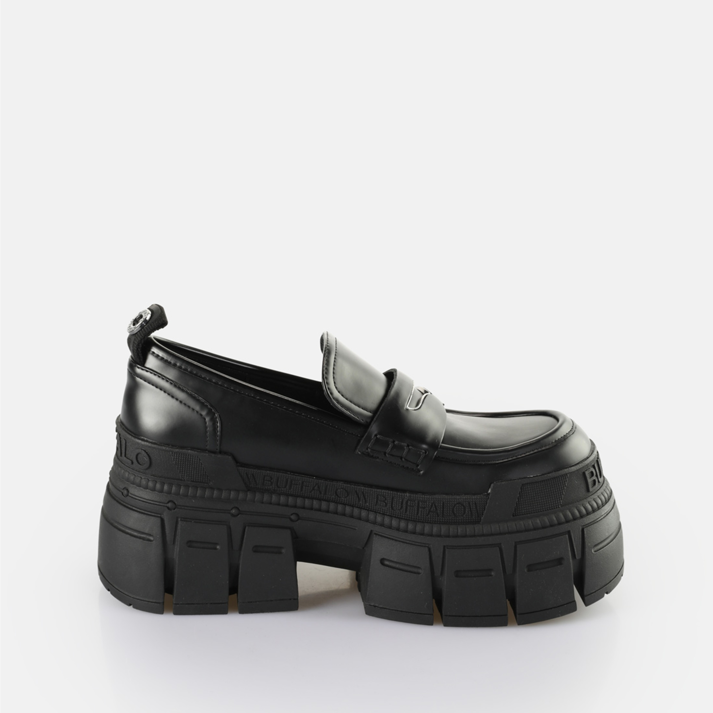 Buffalo Gospher Clog 厚底 ブラック Buy Buffalo Gospher Clog Snd in black in the BUFFALO® Shop
