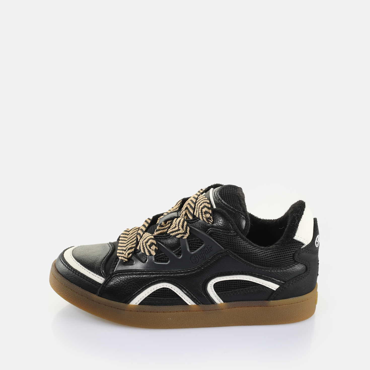 Buffalo Liberty Skate Sneaker Damen - Schwarz/Blau Aus Kunstleder Mit Schnürung