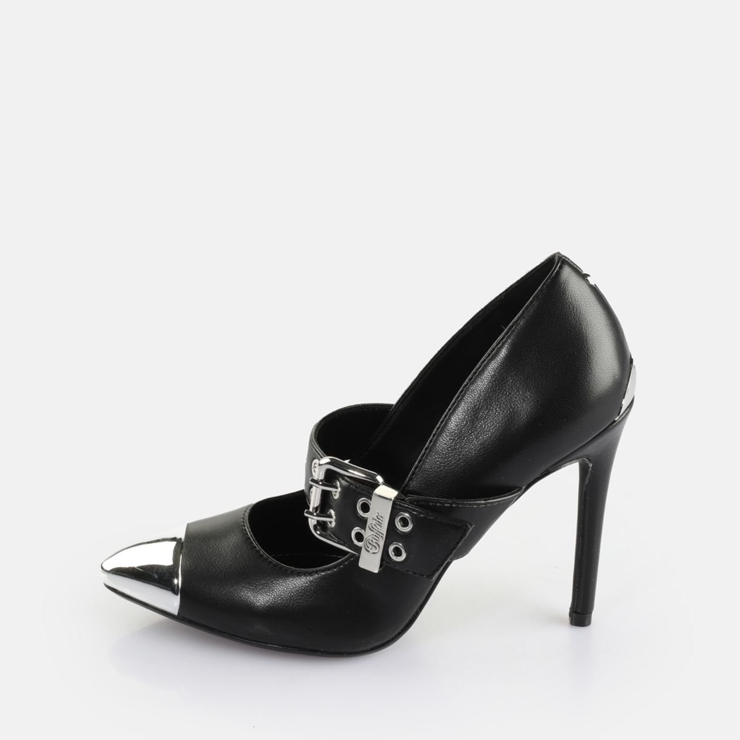 Toe Buffalo Schwarz Pumps Patent Buffalo High Heels Schwarz