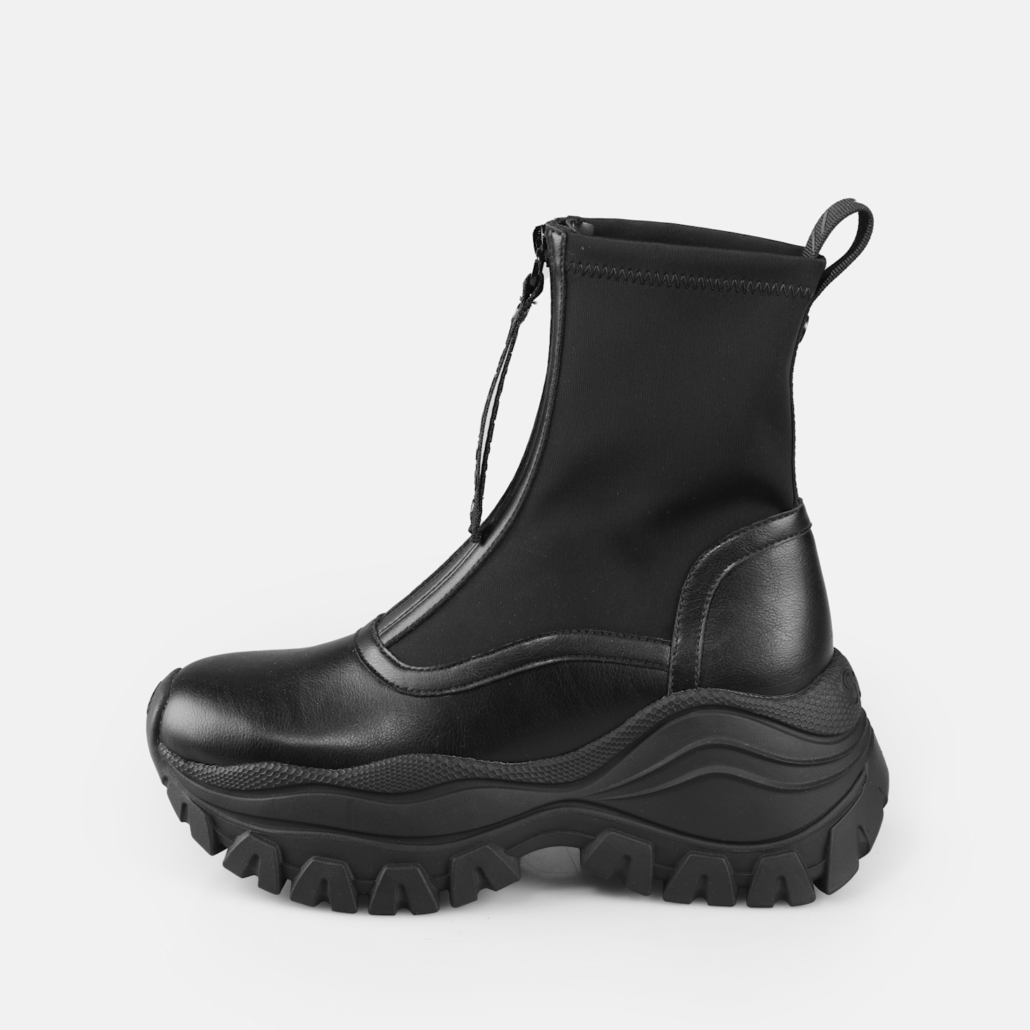 BUFFALO Buffalo Woman's 1348 Black Leather High Sneaker 39(IT) - 9