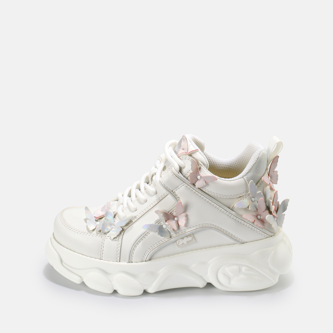 Acquista Buffalo Cld Butterfly sneakers vegan, bianco a bianco nel