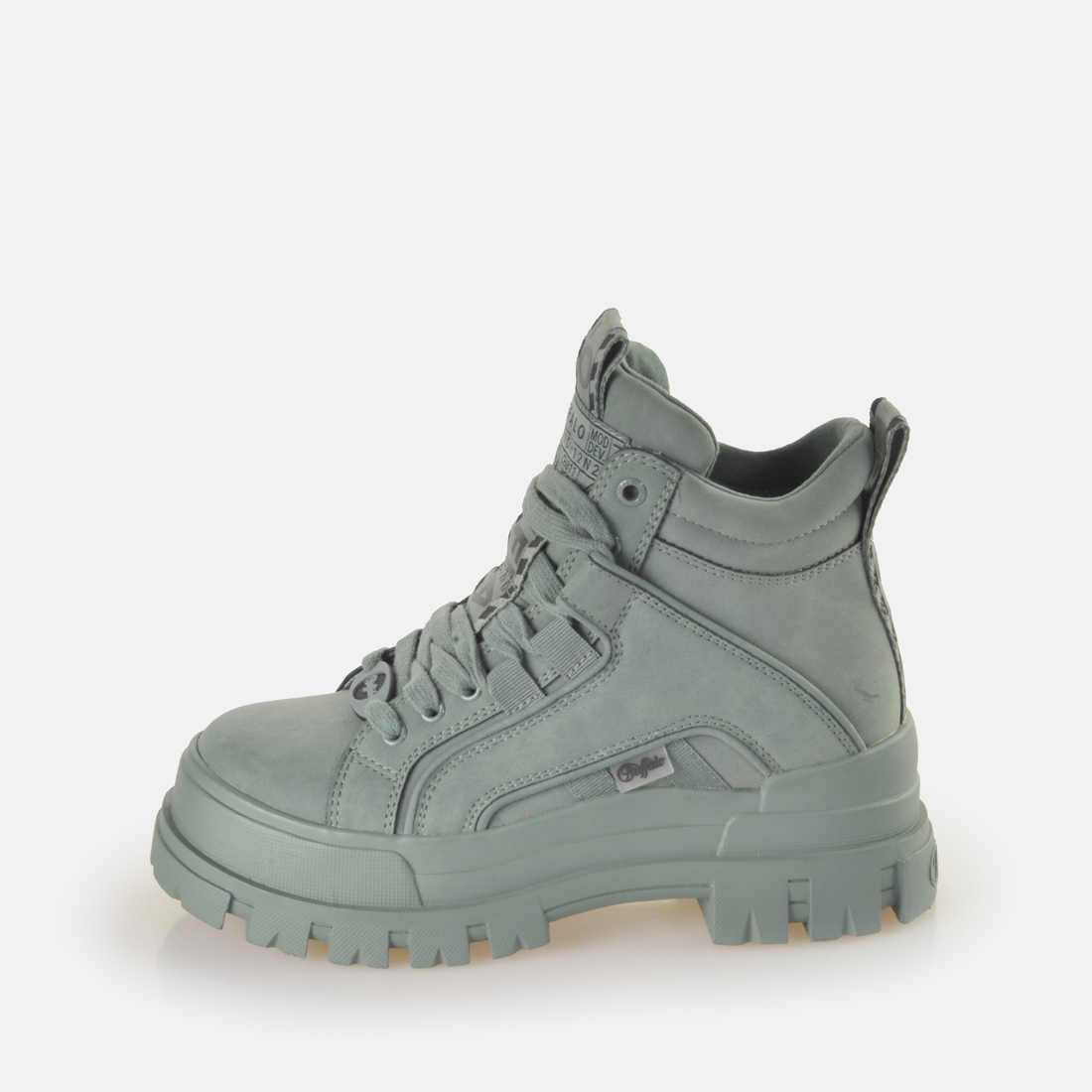 人気！【BUFFALO】☆VEGAN ASPHA MID☆厚底スニーカー Buy Buffalo ASPHA NC MID - VEGAN NUBUCK - KHAKI in blue in