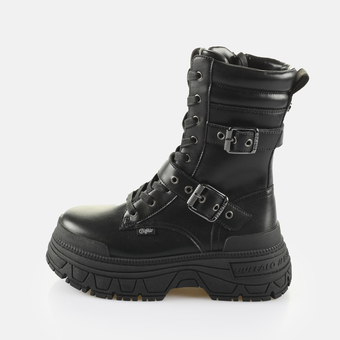 Buy Buffalo Fusion Lace Up Biker in black in the BUFFALO® Shop