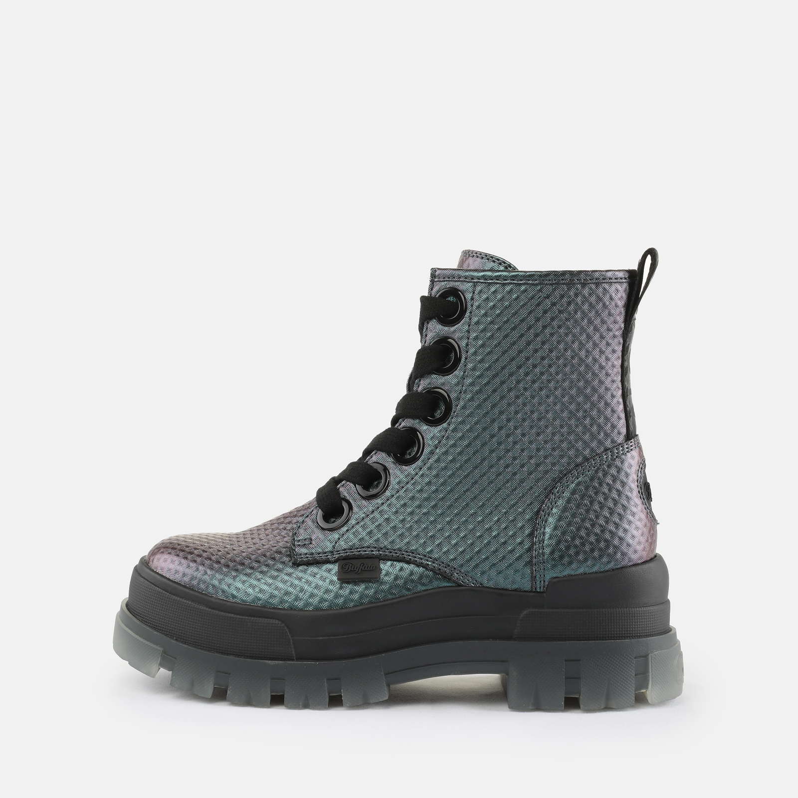 Buy Buffalo ASPHA LACE UP HI - VEGAN NAPPA - BLACK/MERMAID Aspha