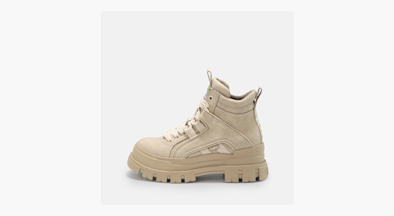 Bottines Buffalo Aspha Nc Mid Warm Vegan - Taille 39 EU (6 UK) - Beige - Neuf 2024 Avec Boîte