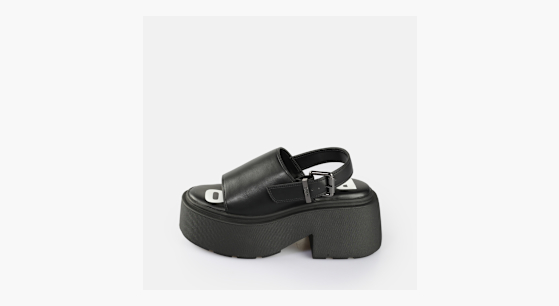 【美品】nasne BUFFALO Buffalo VICIOUS MULE SANDAL - VEGAN NAPPA - BLACK in schwarz