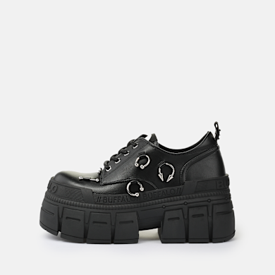 Buy Buffalo Gospher Lace Up Punk BS in black in the BUFFALO® Shop