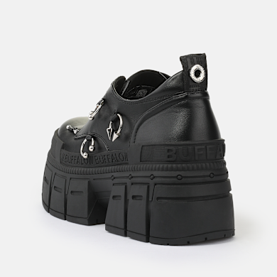 Buy Buffalo Gospher Lace Up Punk BS in black in the BUFFALO® Shop
