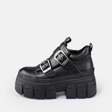 Buy Buffalo Gospher Double Monk in black in the BUFFALO® Shop