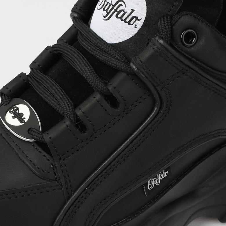 レア　Buffalo London ブラック Buffalo London 1339-14 Womens Black Trainers – Tower-London.com