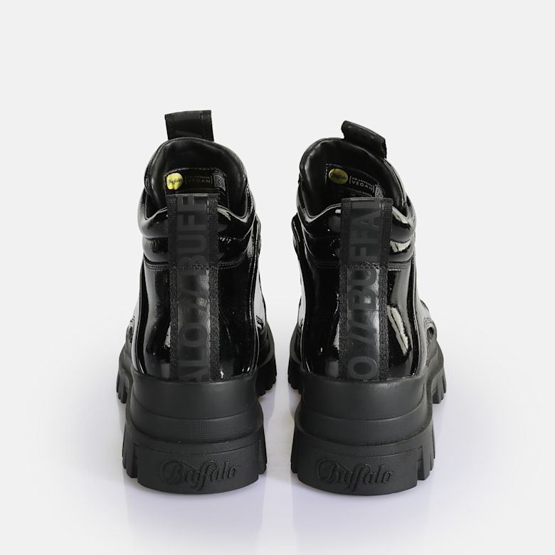 Zapatos De Cuña Buffalo Aspha RLD Laceup Mid - Veganos, Con Borlas, Tacón 5 Cm, Memoria Foam Para Mayor Comodidad
