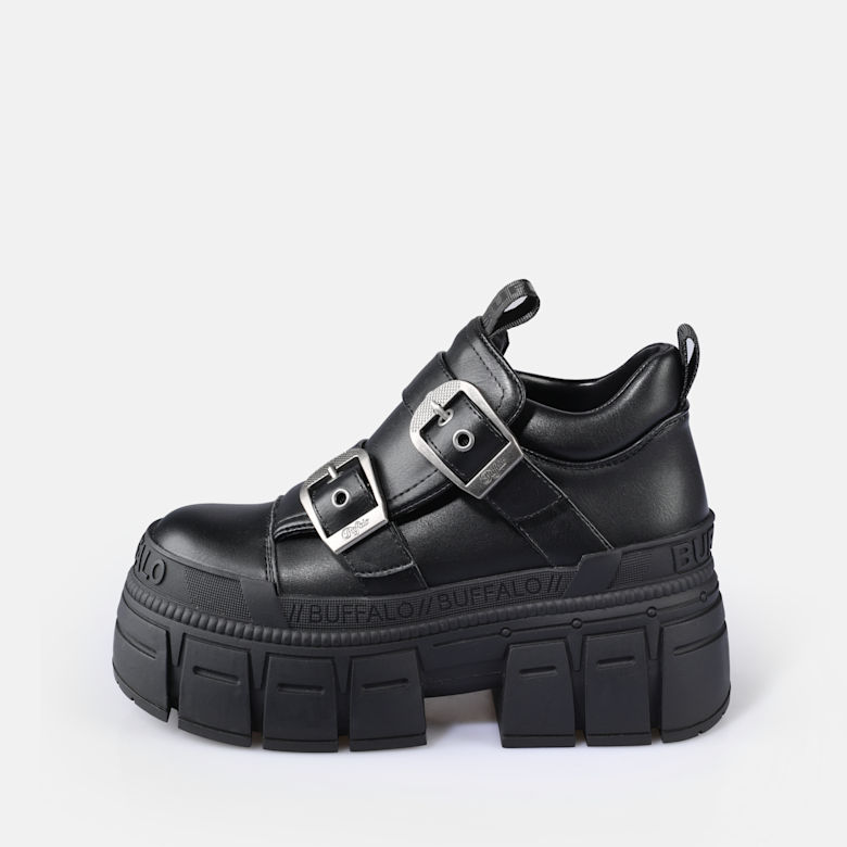 Buy Buffalo Gospher Double Monk in black in the BUFFALO® Shop