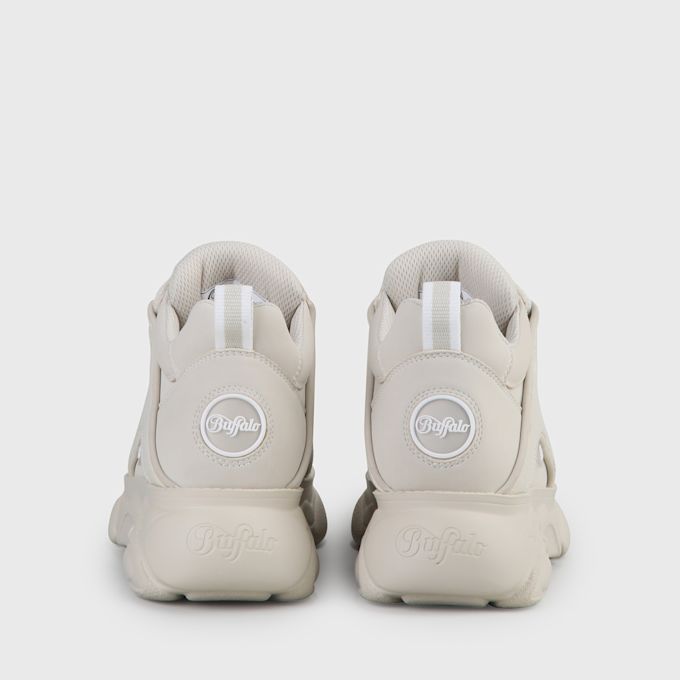 Buffalo CLD Corin Sneaker bassa, vegan, fantasia graffiti bianca beige 62354 4