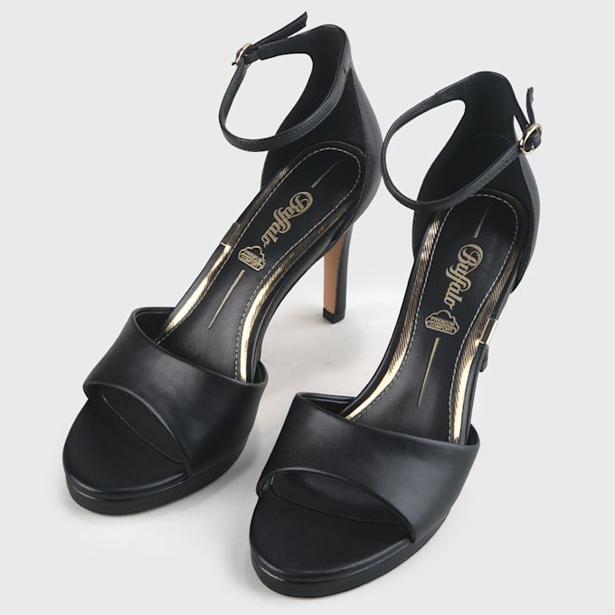 Buffalo Ronja Sandales à talon vegan, beige noir 62517 4