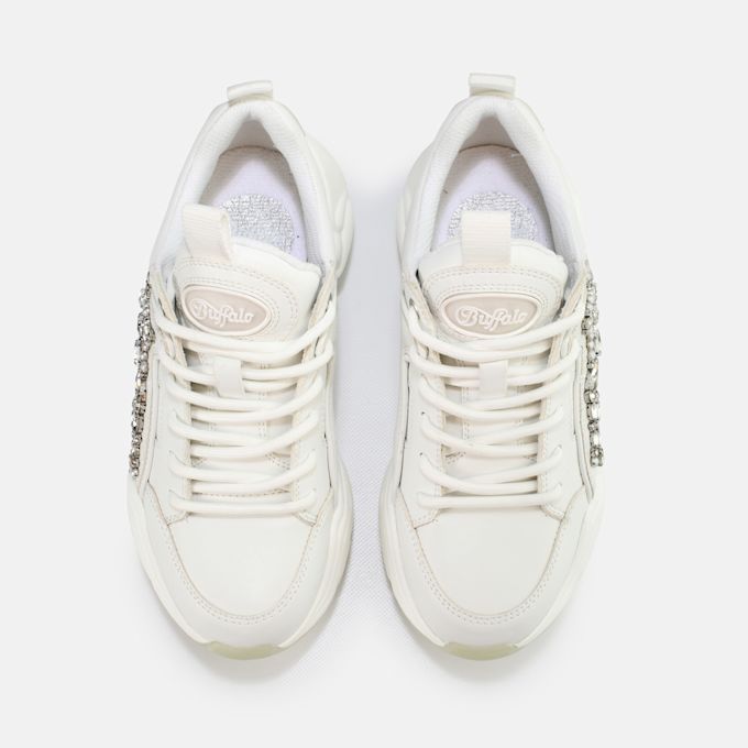 Buffalo Binary Lux sneakers vegane, bianche bianco 63432 3