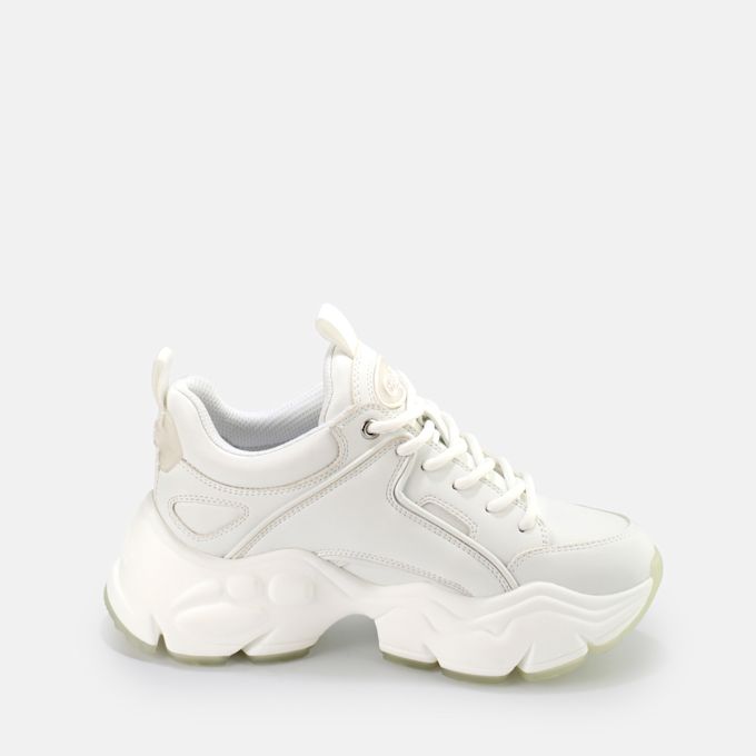 Buffalo Binary Lux sneakers vegane, bianche bianco 63432 5