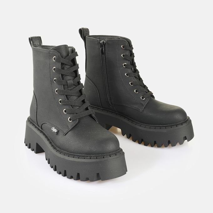 Buffalo Aspen Lace Up Warm schwarz 65058 3