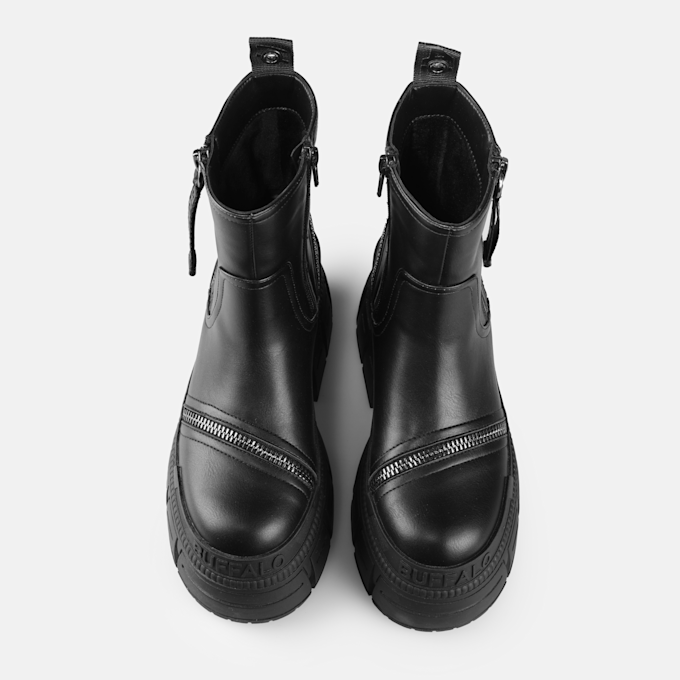 Buffalo Gospher Bootie Zip BS nero 91357 2