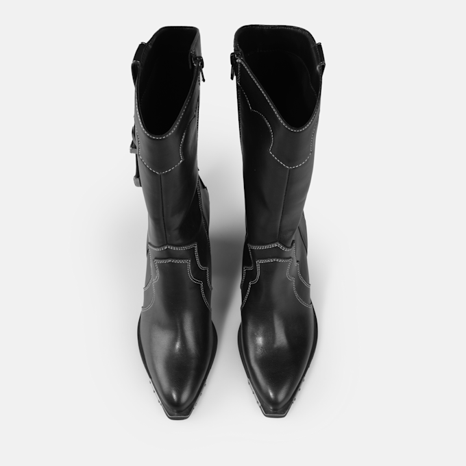 Buffalo West Bootie Buckle noir 91723 2