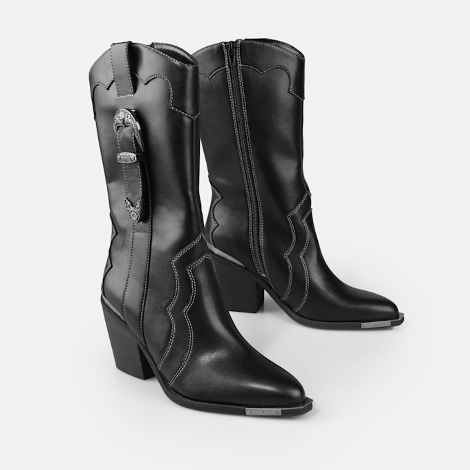 Buffalo West Bootie Buckle noir 91723 3