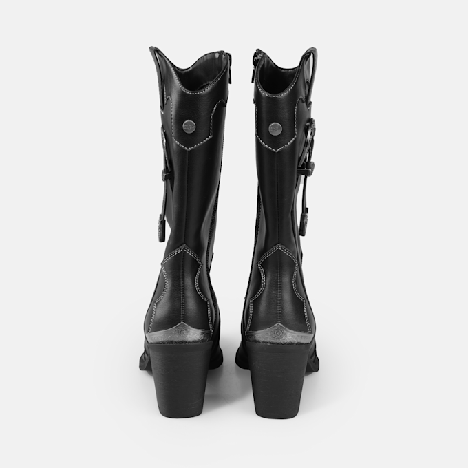 Buffalo West Bootie Buckle noir 91723 4