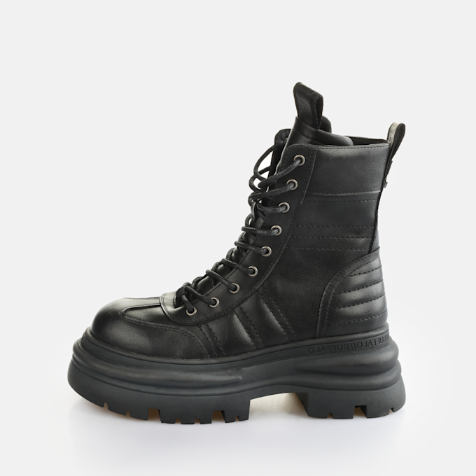 Buffalo Dione Lace Up MID schwarz 91218 1