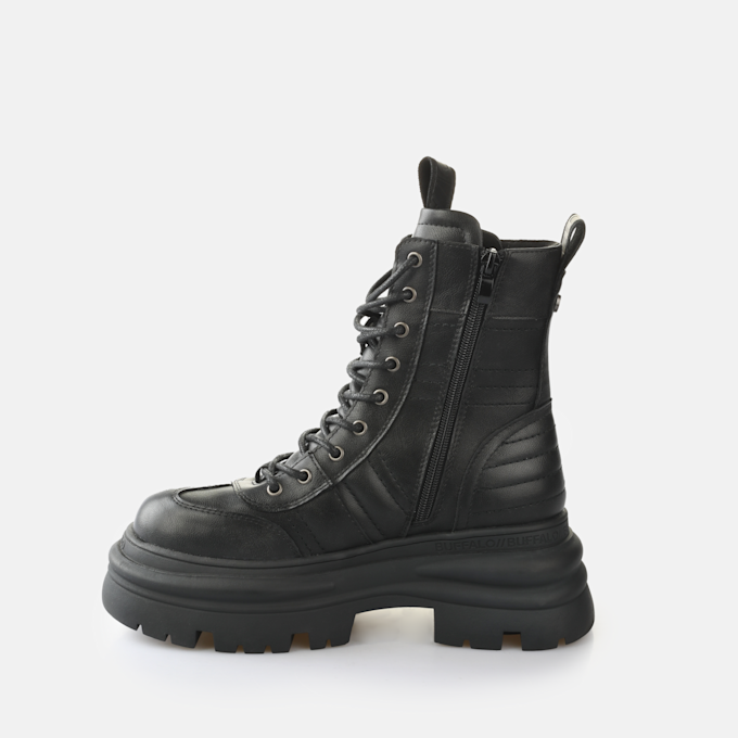 Buffalo Dione Lace Up MID noir 91218 3