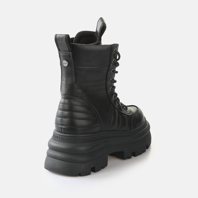 Buffalo Dione Lace Up MID noir 91218 4
