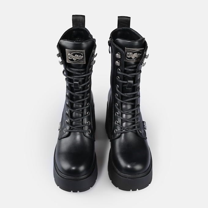 Buffalo Mila Lace Up MID nero 91207 2