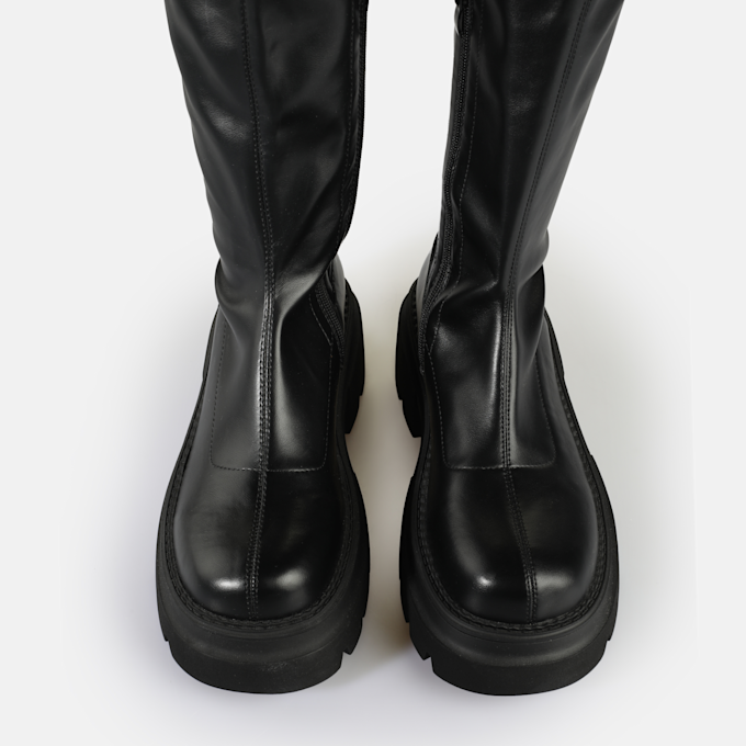Buffalo Mave Overknee negro 91231 2