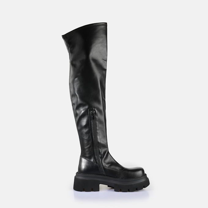 Buffalo Mave Overknee negro 91231 4