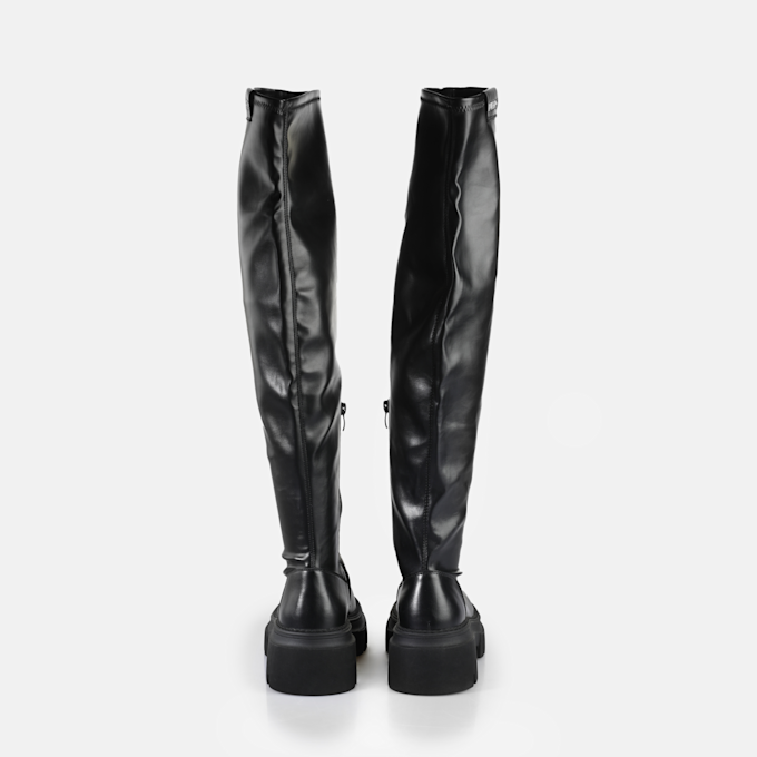 Buffalo Mave Overknee nero 91231 5