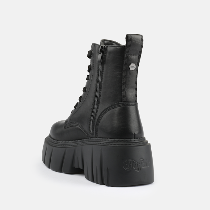 Buffalo Zespher Lace Up MID Schwarz 93036 3