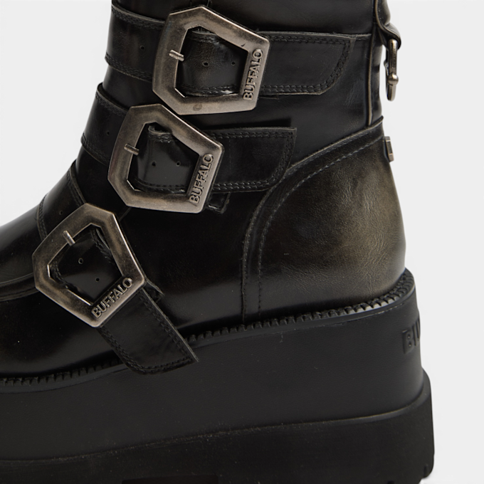 Buffalo STACK BIKER BOOT - VEGAN NAPPA grey 104559 3