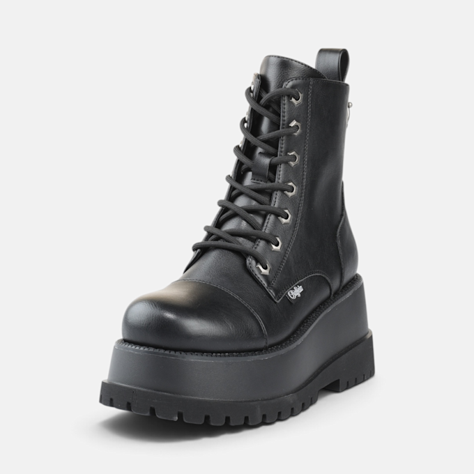 Buffalo Stack Lace Up MID black 104560 2