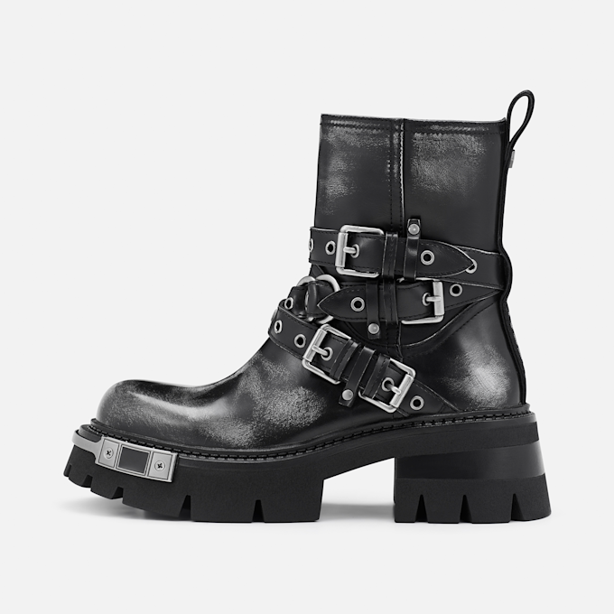 Buffalo SORAYA HEAVY BIKER MID - VEGAN NAPPA grey 104577 1