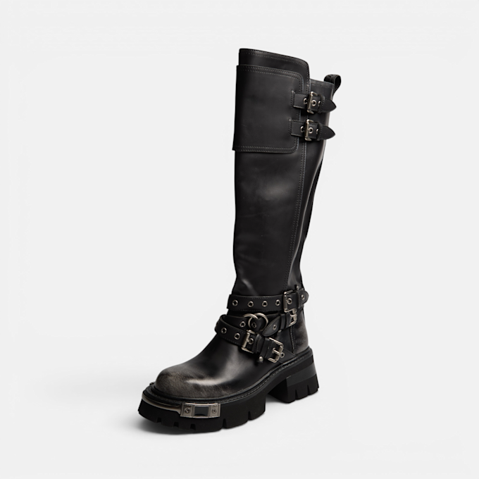 Buffalo SORAYA BIKER HI - VEGAN NAPPA Grau 104574 2