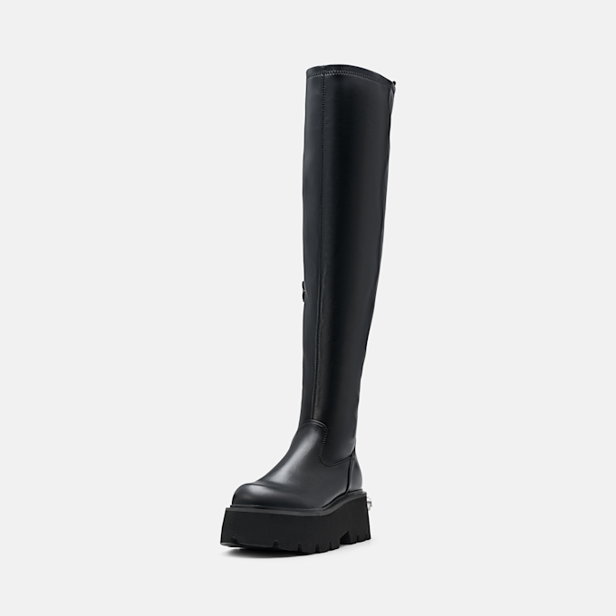Buffalo BRAKE OVERKNEE - VEGAN NAPPA schwarz 104586 3