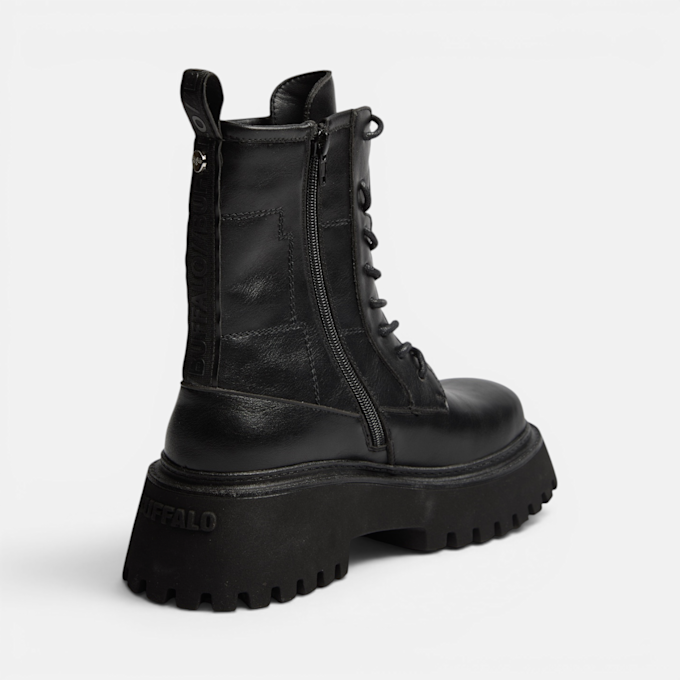 Buffalo STACY LACE UP MID - VEGAN NAPPA schwarz 104588 3