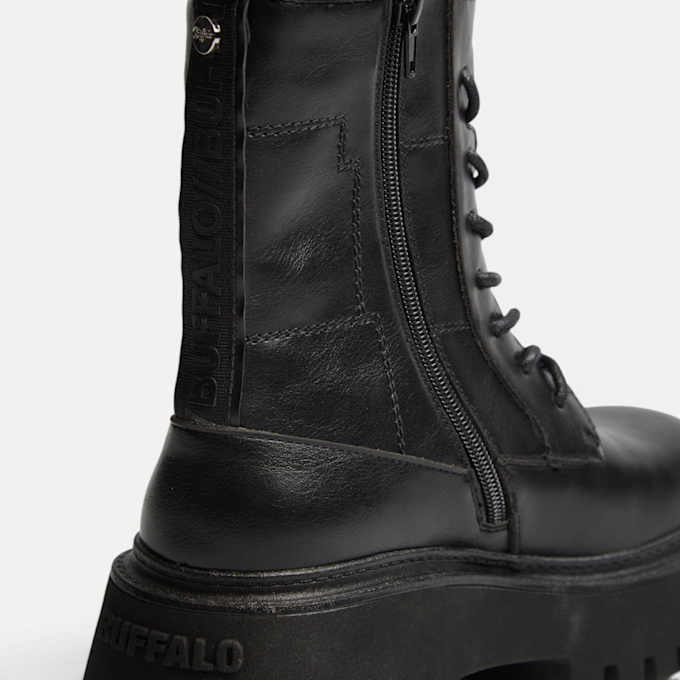 Buffalo STACY LACE UP MID - VEGAN NAPPA schwarz 104588 4