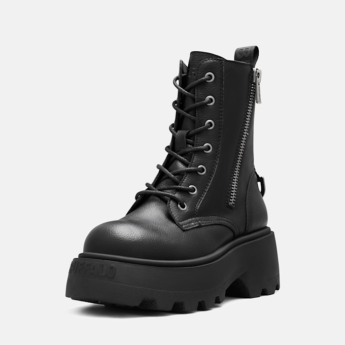Buffalo PHANTOM LACE UP ZIP - VEGAN NAPPA black 104604 3