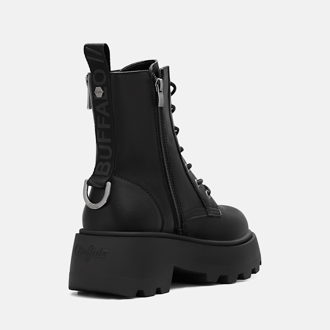 Buffalo PHANTOM LACE UP ZIP - VEGAN NAPPA black 104604 4
