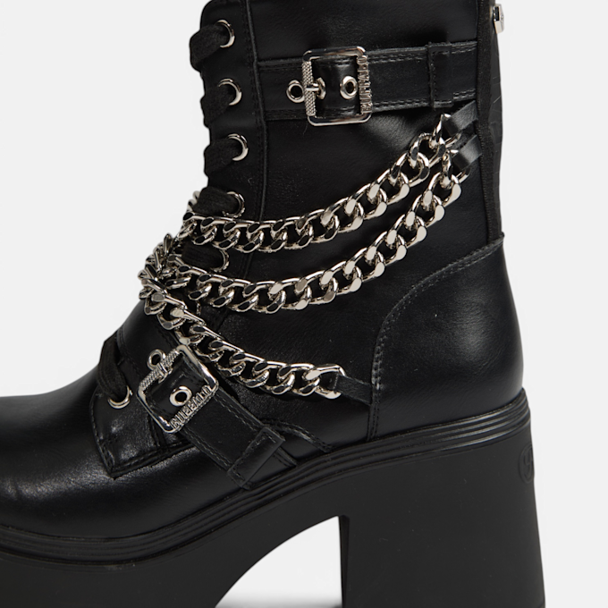 Buffalo MILA LACE UP CHAIN MID - VEGAN NAPPA black 104638 4