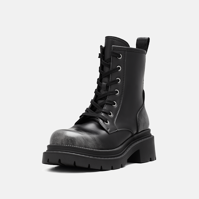 Buffalo CATHY LACE UP MID - VEGAN NAPPA grey 104644 3