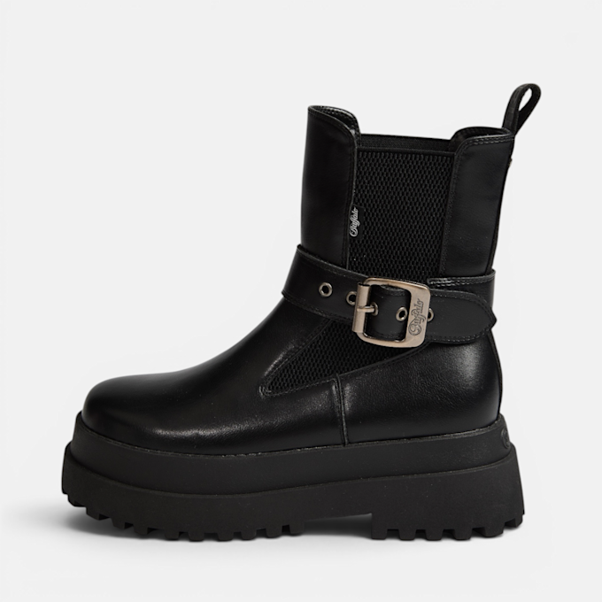 Buffalo PLUTO CHELSEA BIKER MID - VEGAN NAPPA Schwarz 104647 1