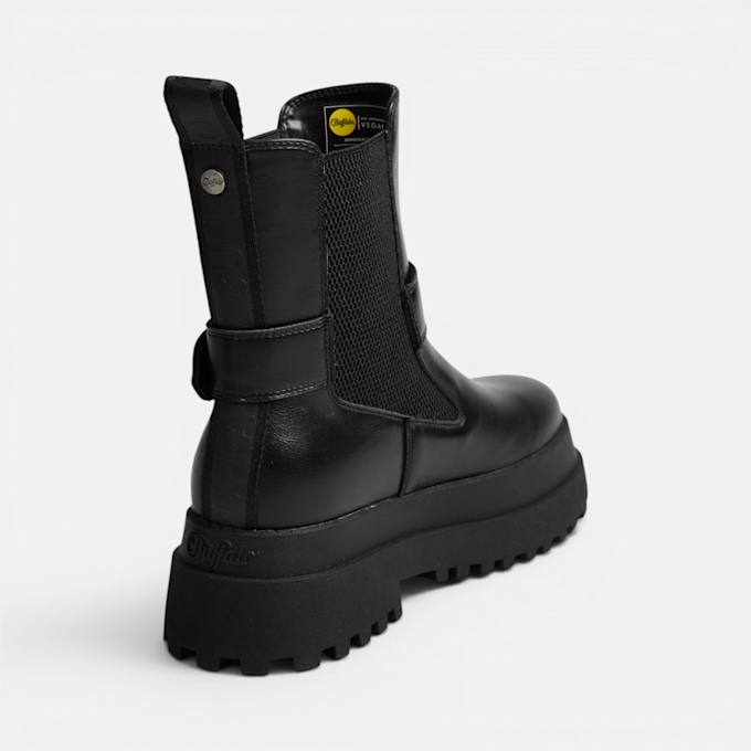 Buffalo PLUTO CHELSEA BIKER MID - VEGAN NAPPA black 104647 3